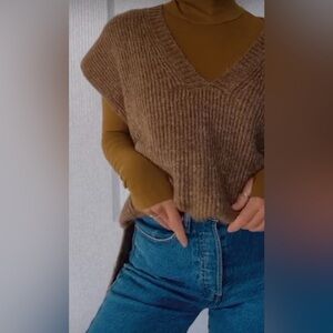 Coyote Collective Raelyn Brown V-Neck Sweater Vest